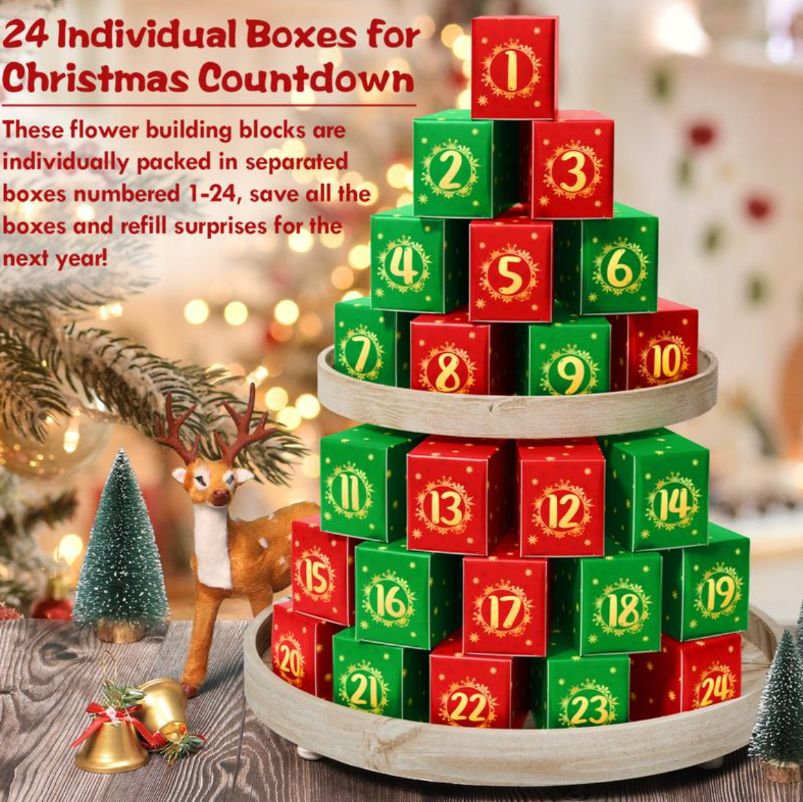Flower Bouquet Building Blocks - Christmas Advent Calendar