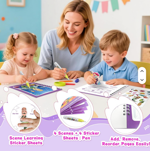 Reusable coloring book
